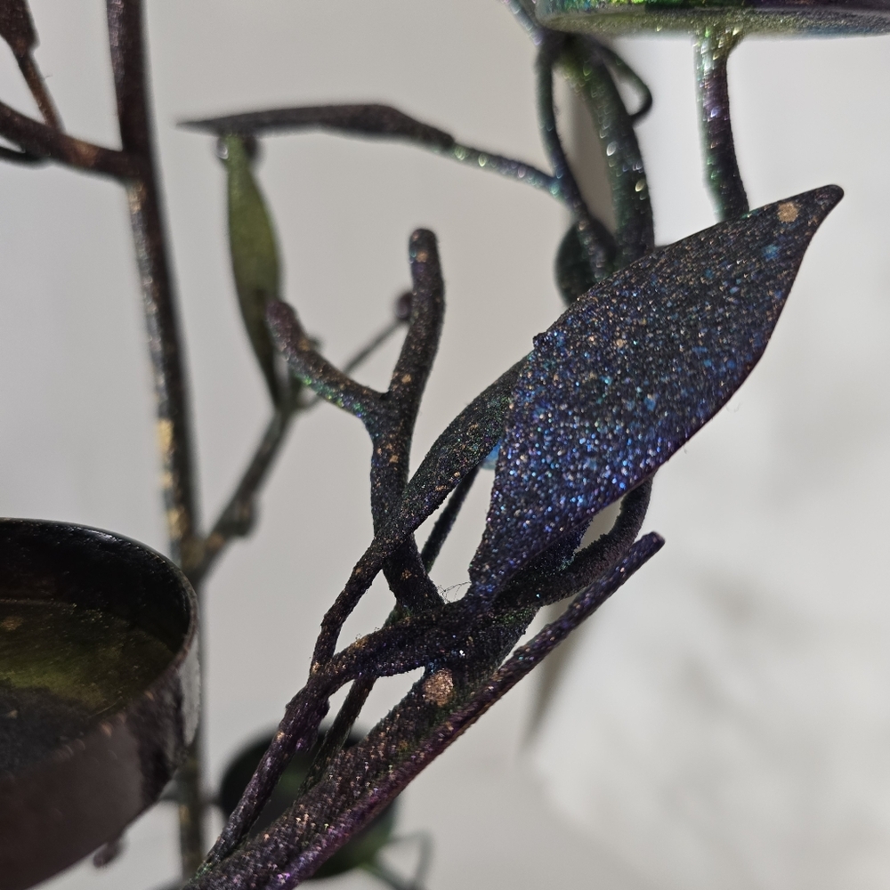 HANDCRAFTED Upcycled Metal Tea Light Candle Holder HANDPAINTED Table Art Decor - Picture 11 of 17